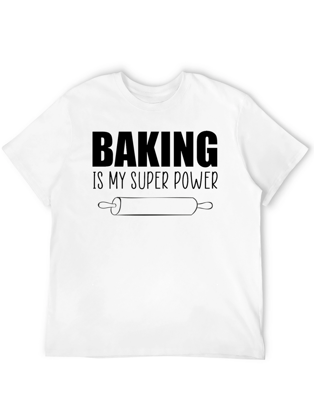 Baking is My Superpower Black Graphic Tee