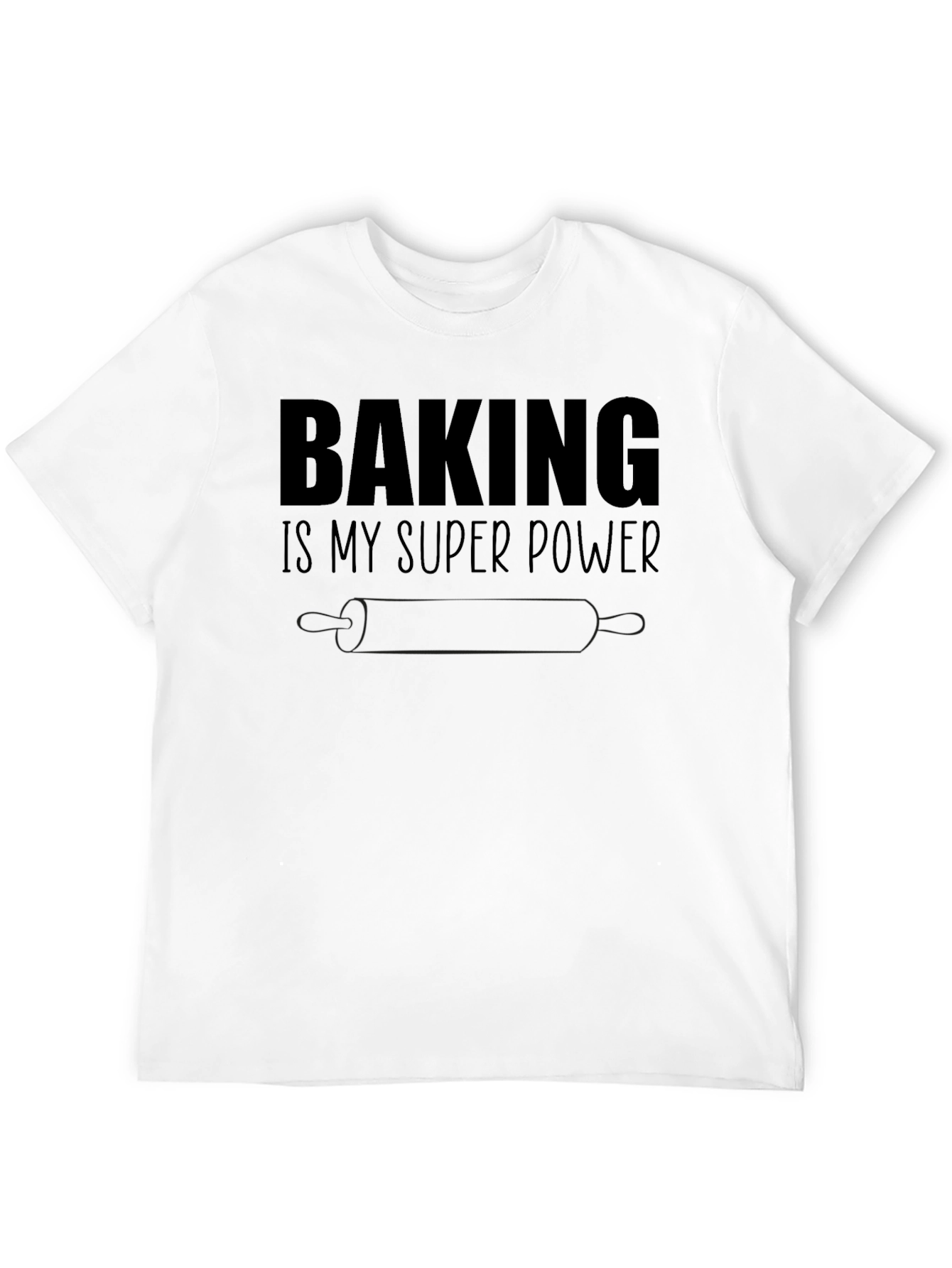 Baking is My Superpower Black Graphic Tee