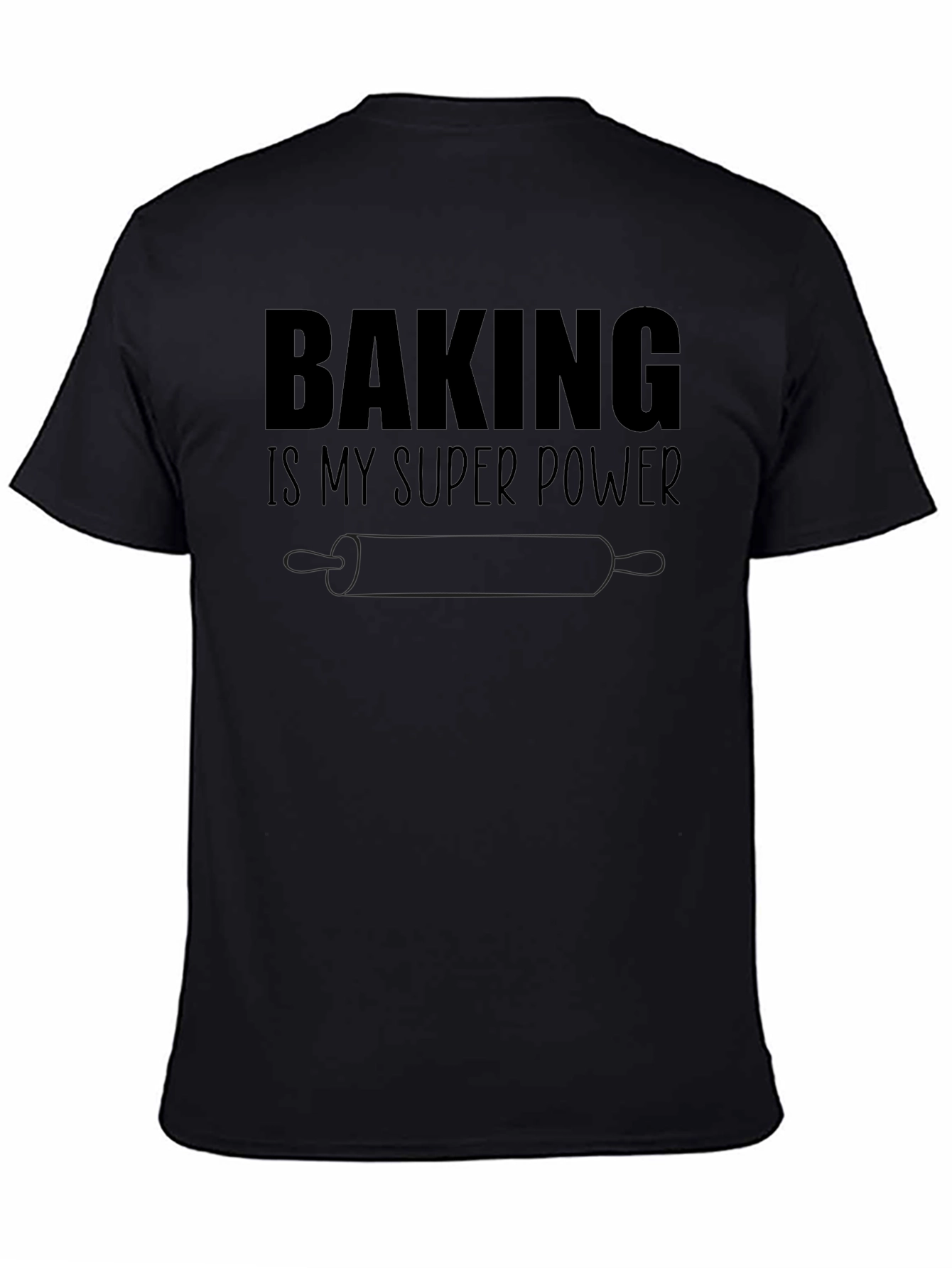 Baking is My Superpower Black Graphic Tee