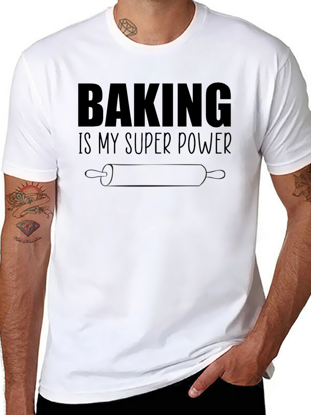 Baking is My Superpower Black Graphic Tee