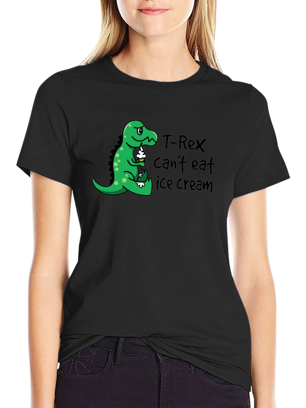 T-Rex Cant Eat Ice Cream Graphic T-Shirt