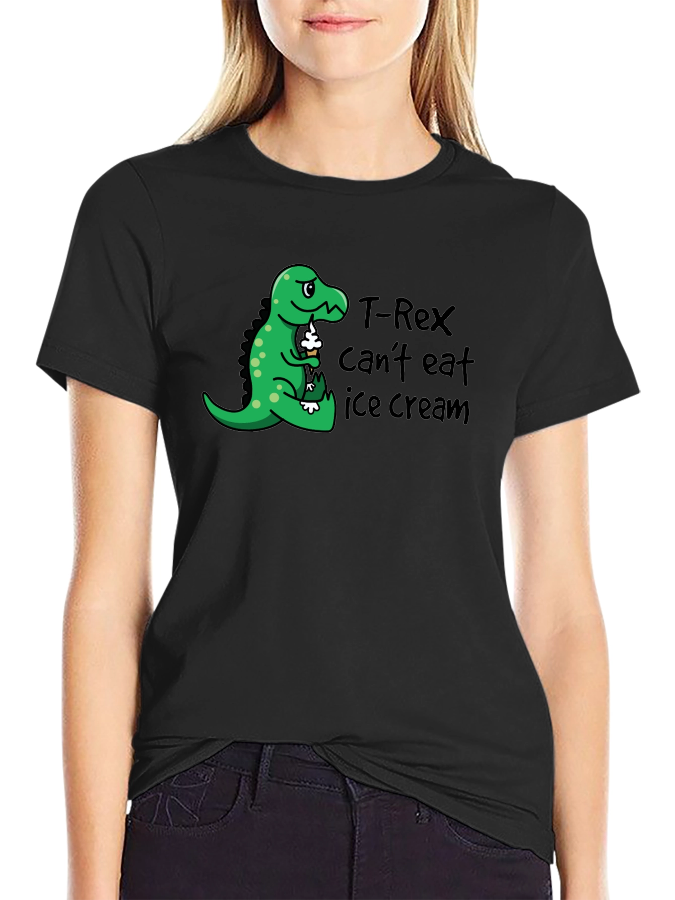 T-Rex Cant Eat Ice Cream Graphic T-Shirt