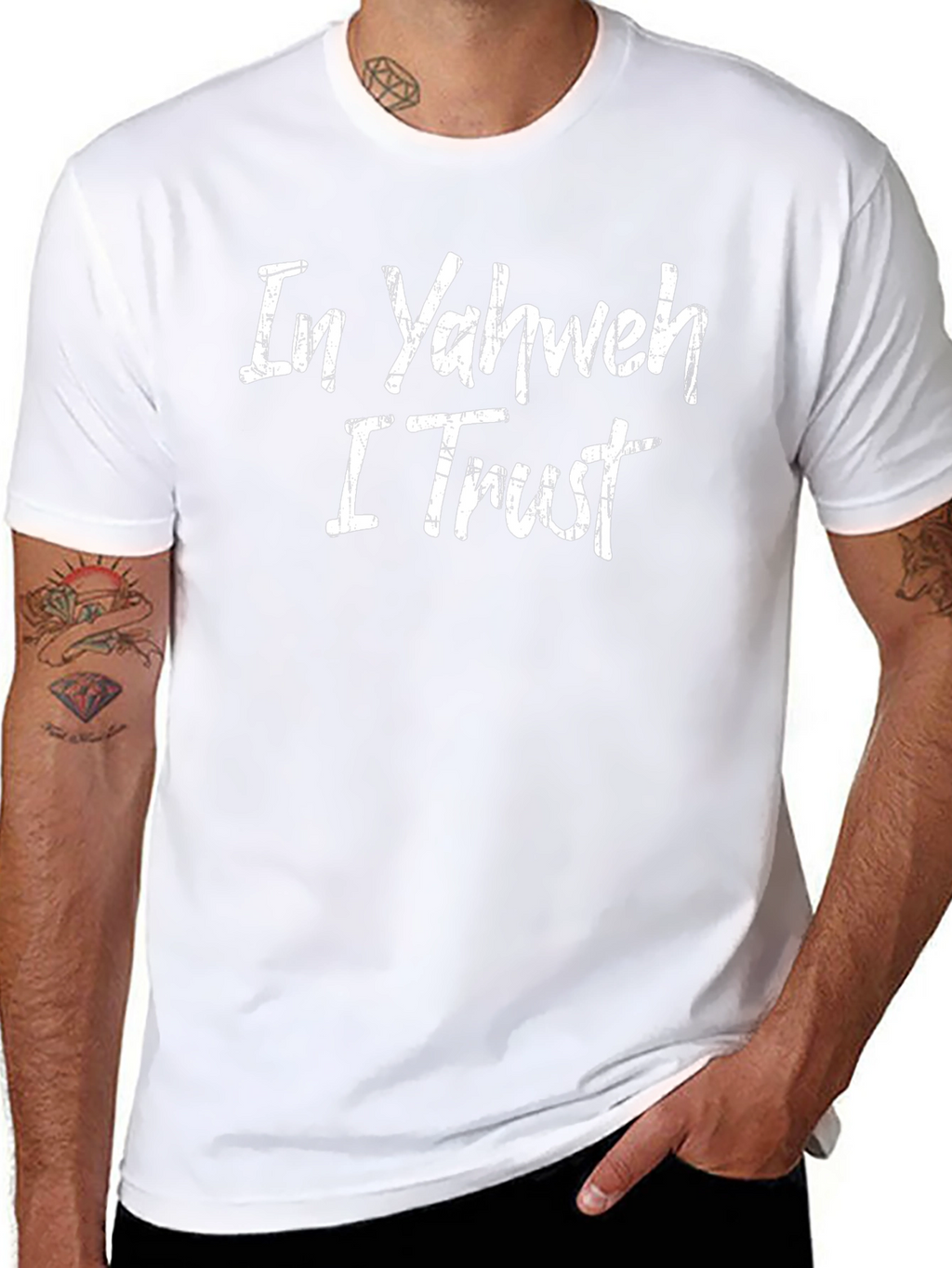 In Yahweh I Trust Black Graphic Tee