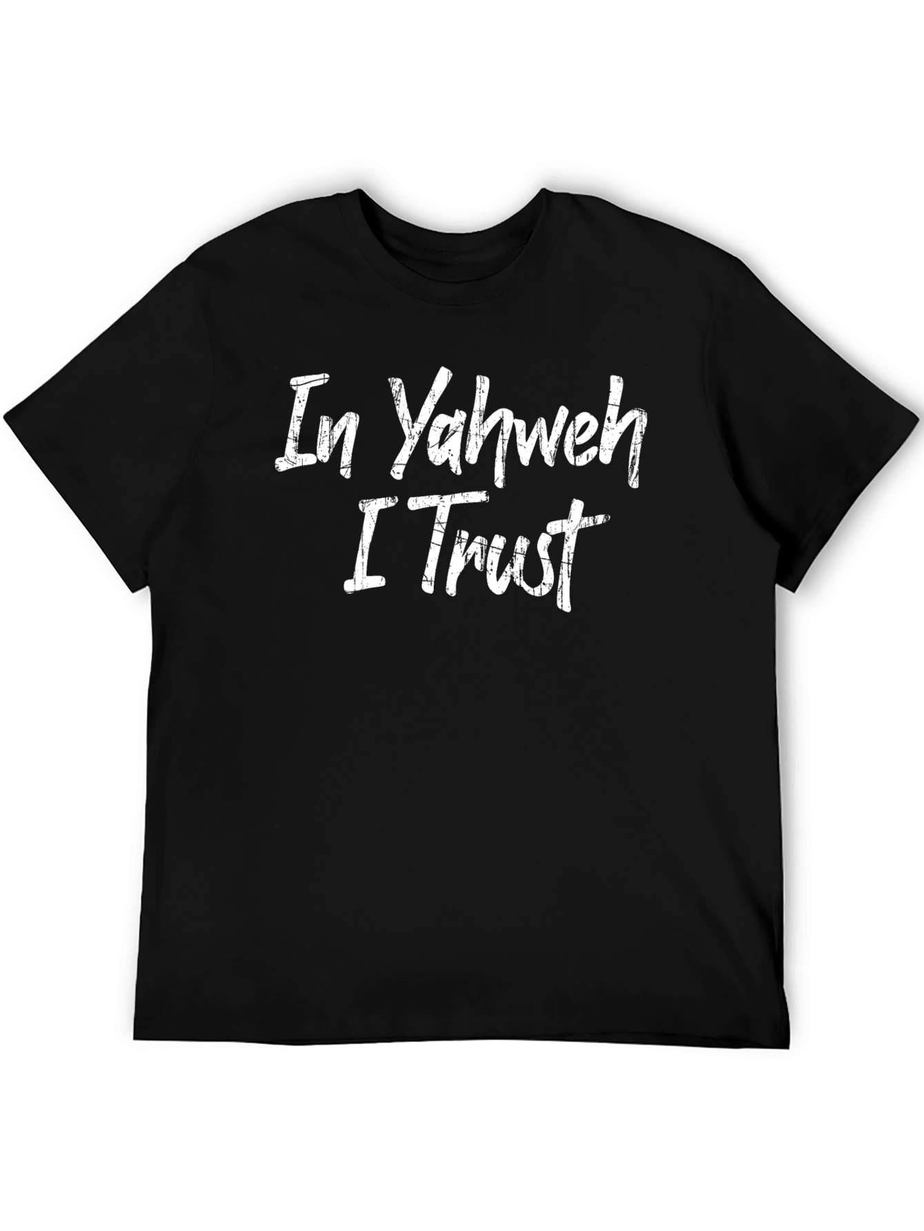 In Yahweh I Trust Black Graphic Tee