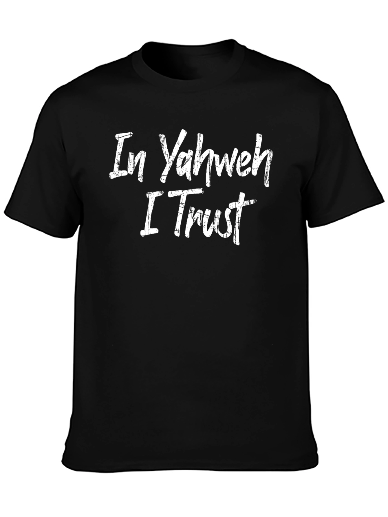 In Yahweh I Trust Black Graphic Tee