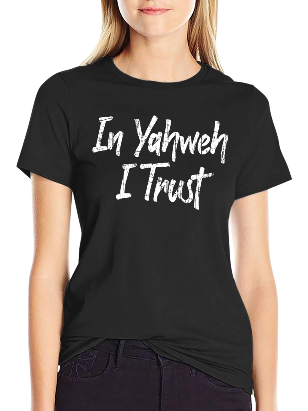 In Yahweh I Trust Black Graphic Tee