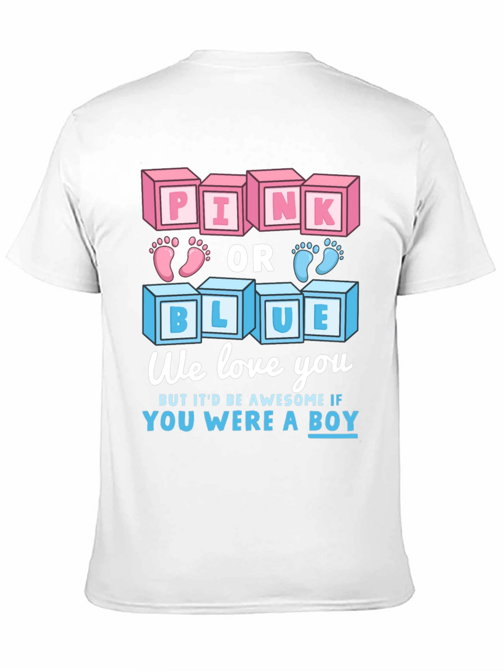 Pink or Blue Gender Reveal T-Shirt