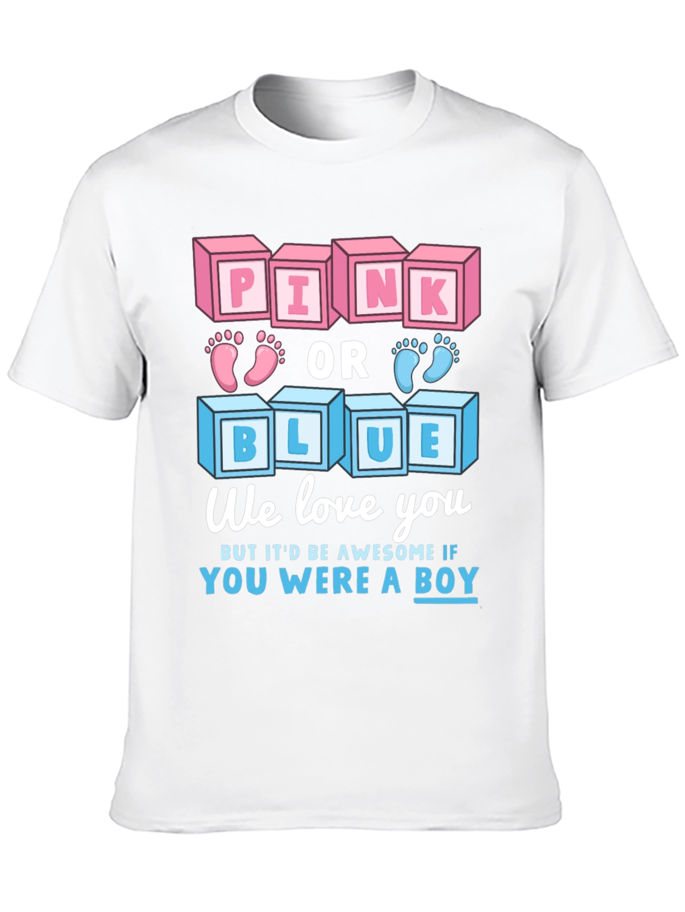 Pink or Blue Gender Reveal T-Shirt