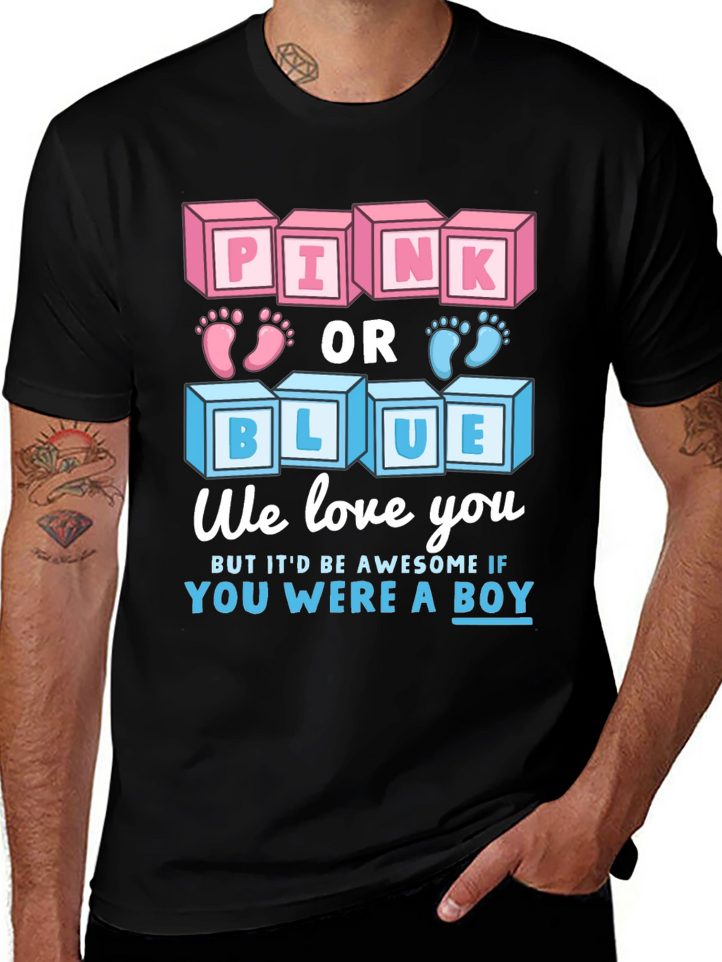 Pink or Blue Gender Reveal T-Shirt