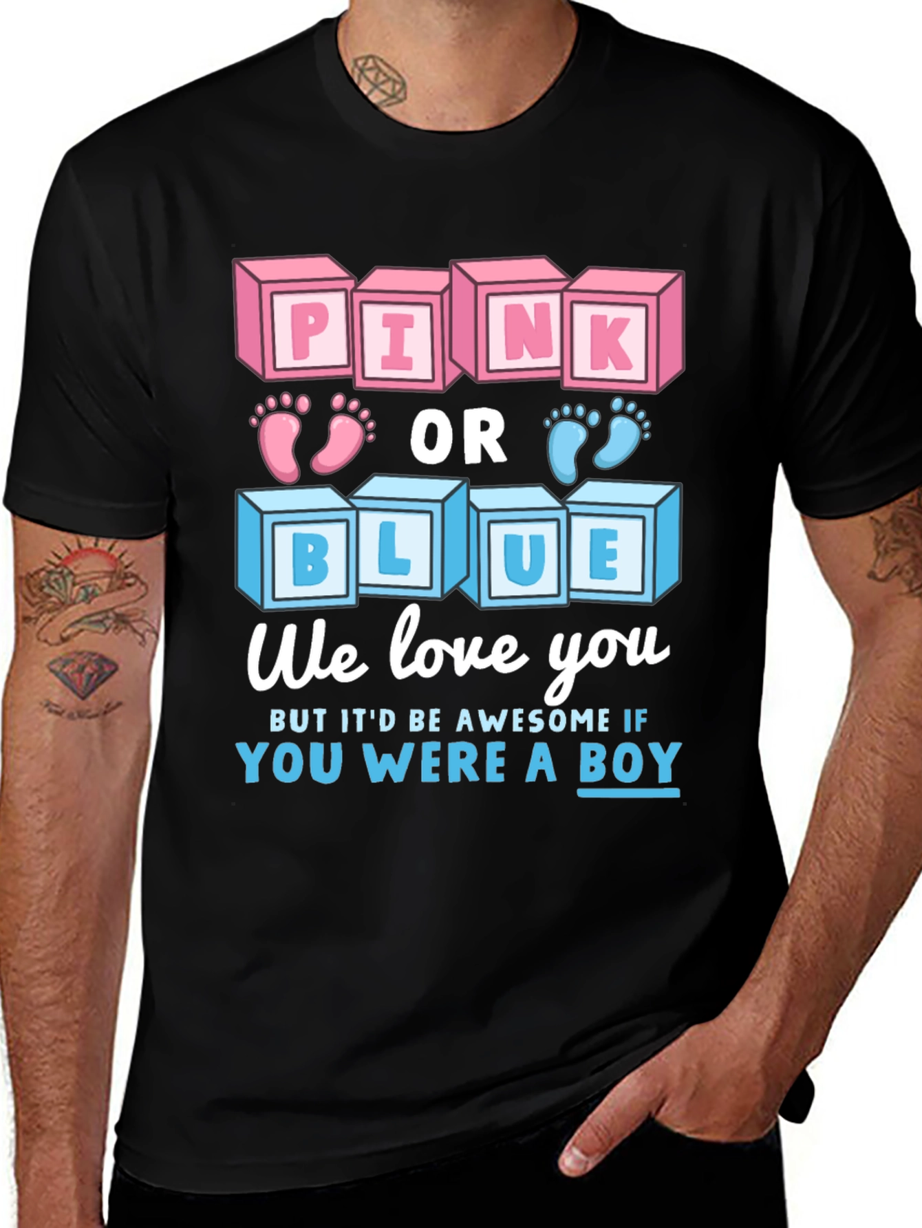 Pink or Blue Gender Reveal T-Shirt