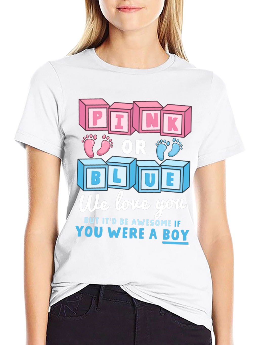 Pink or Blue Gender Reveal T-Shirt