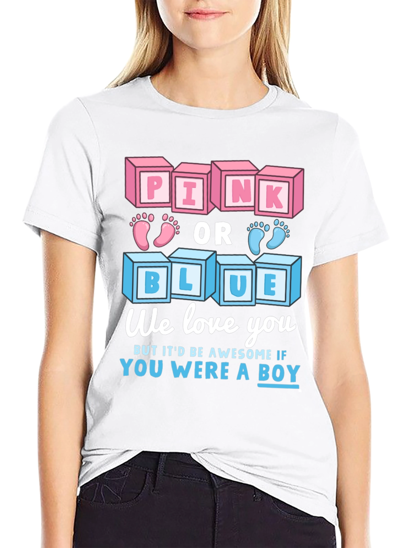 Pink or Blue Gender Reveal T-Shirt