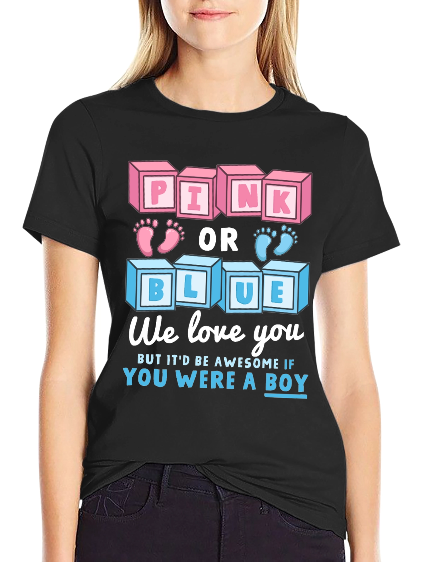 Pink or Blue Gender Reveal T-Shirt