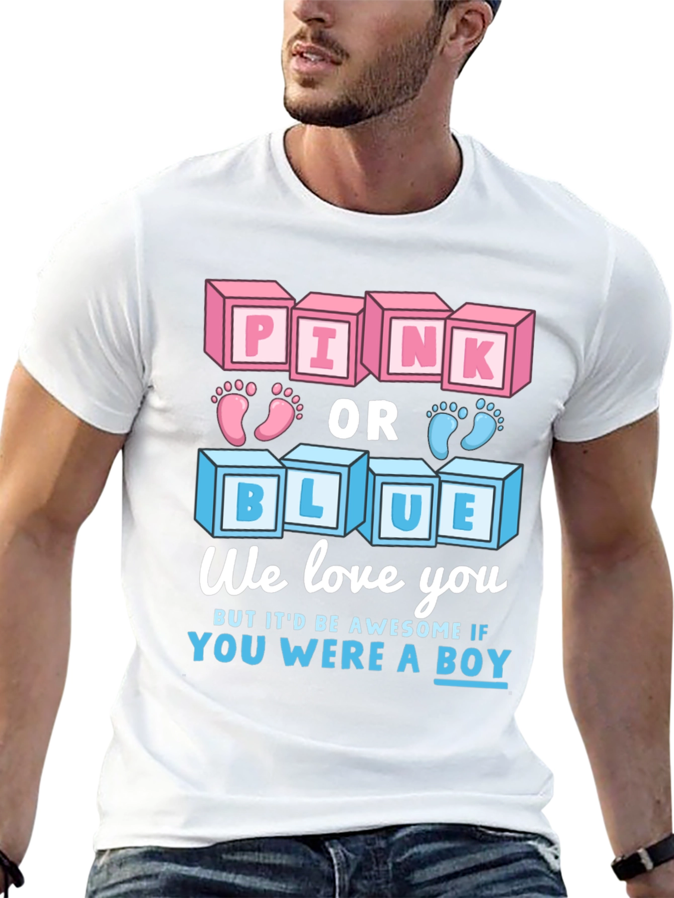 Pink or Blue Gender Reveal T-Shirt