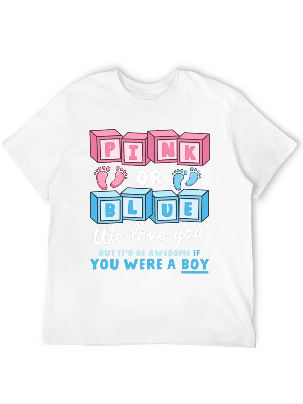 Pink or Blue Gender Reveal T-Shirt