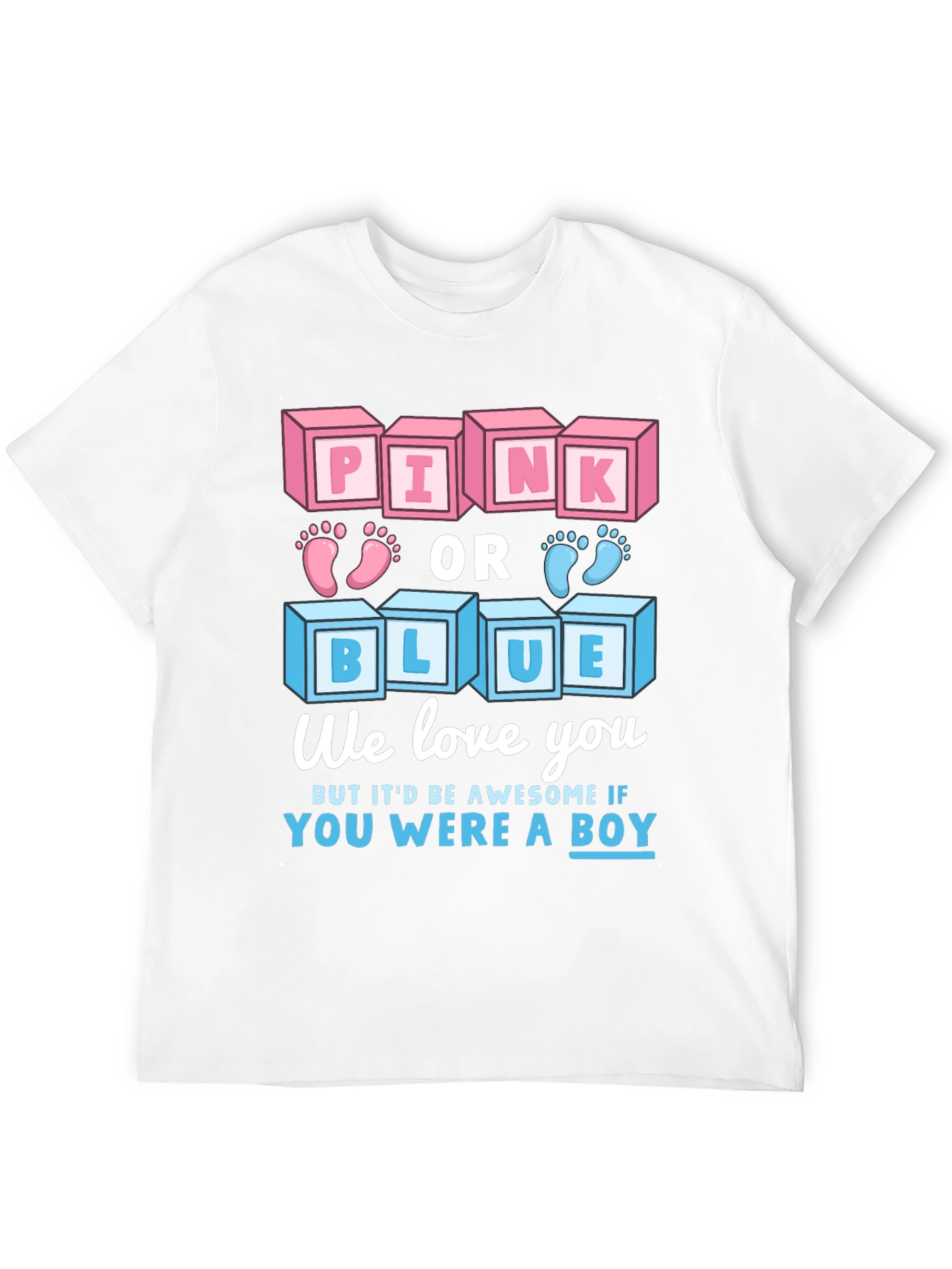 Pink or Blue Gender Reveal T-Shirt