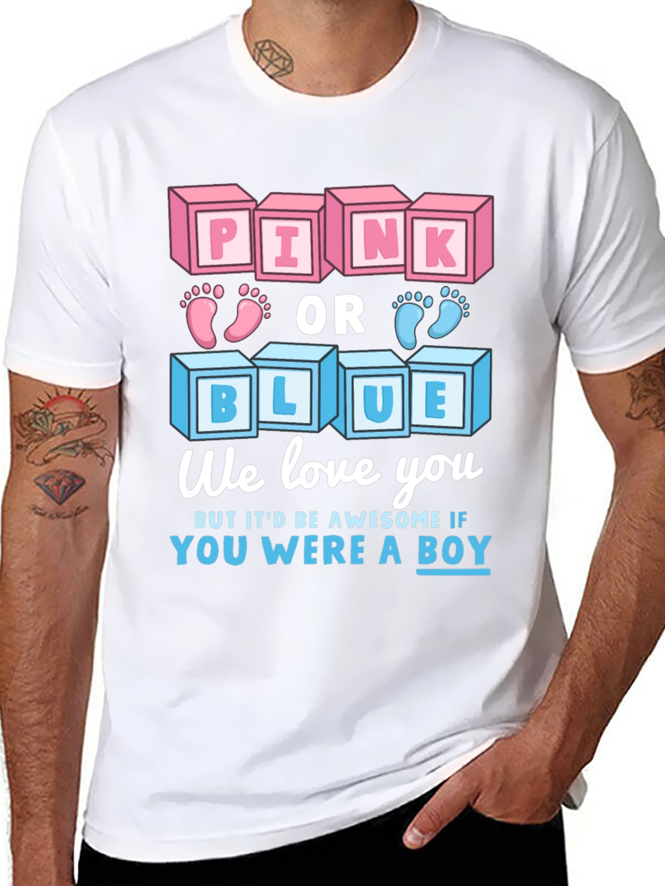 Pink or Blue Gender Reveal T-Shirt
