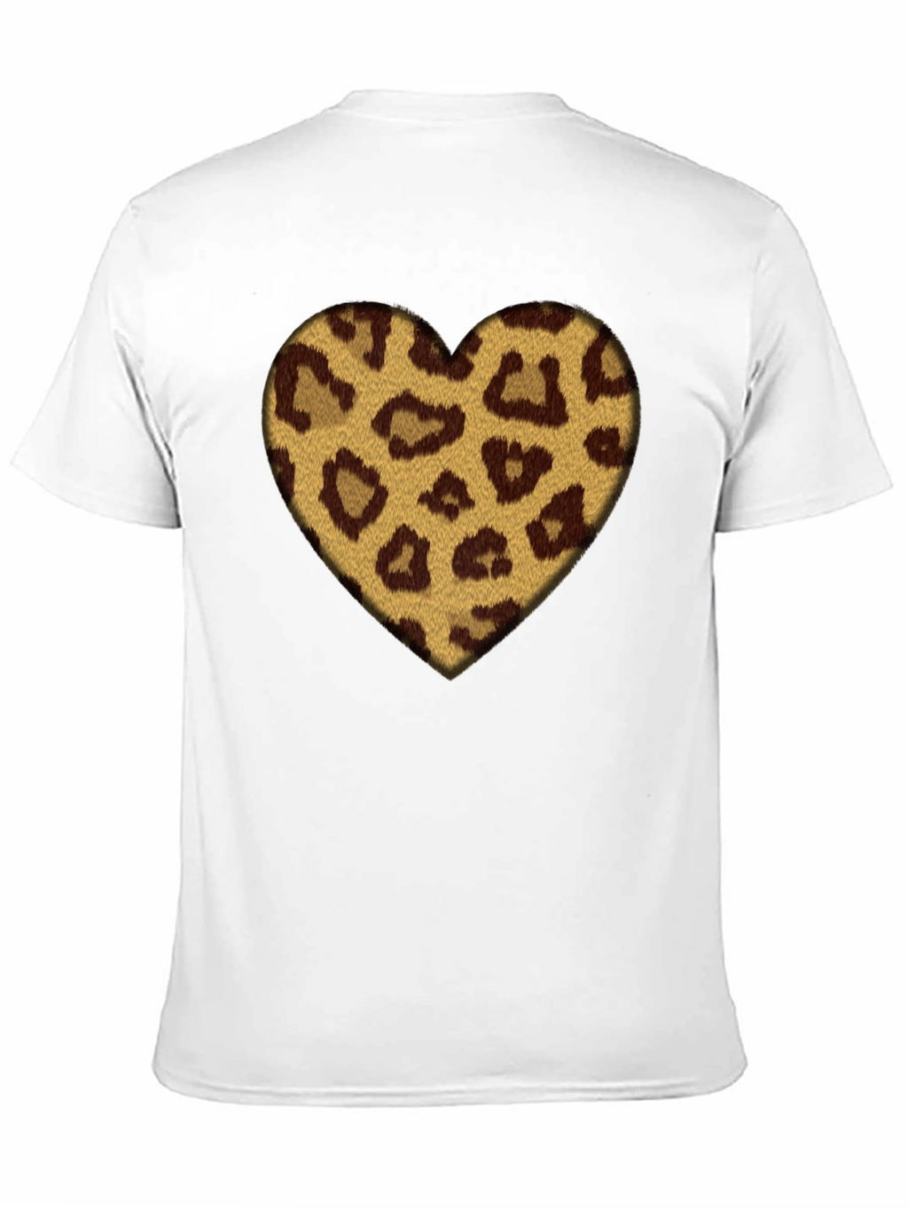 Leopard Heart Graphic Black T-Shirt