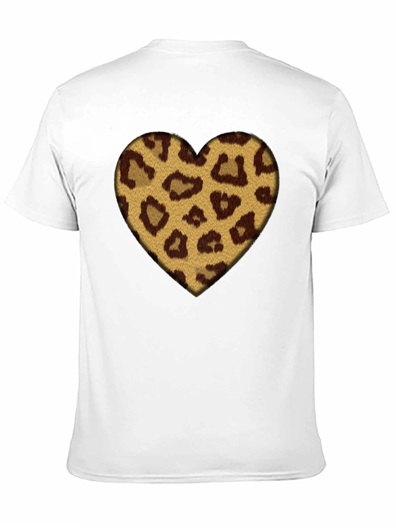 Leopard Heart Graphic Black T-Shirt