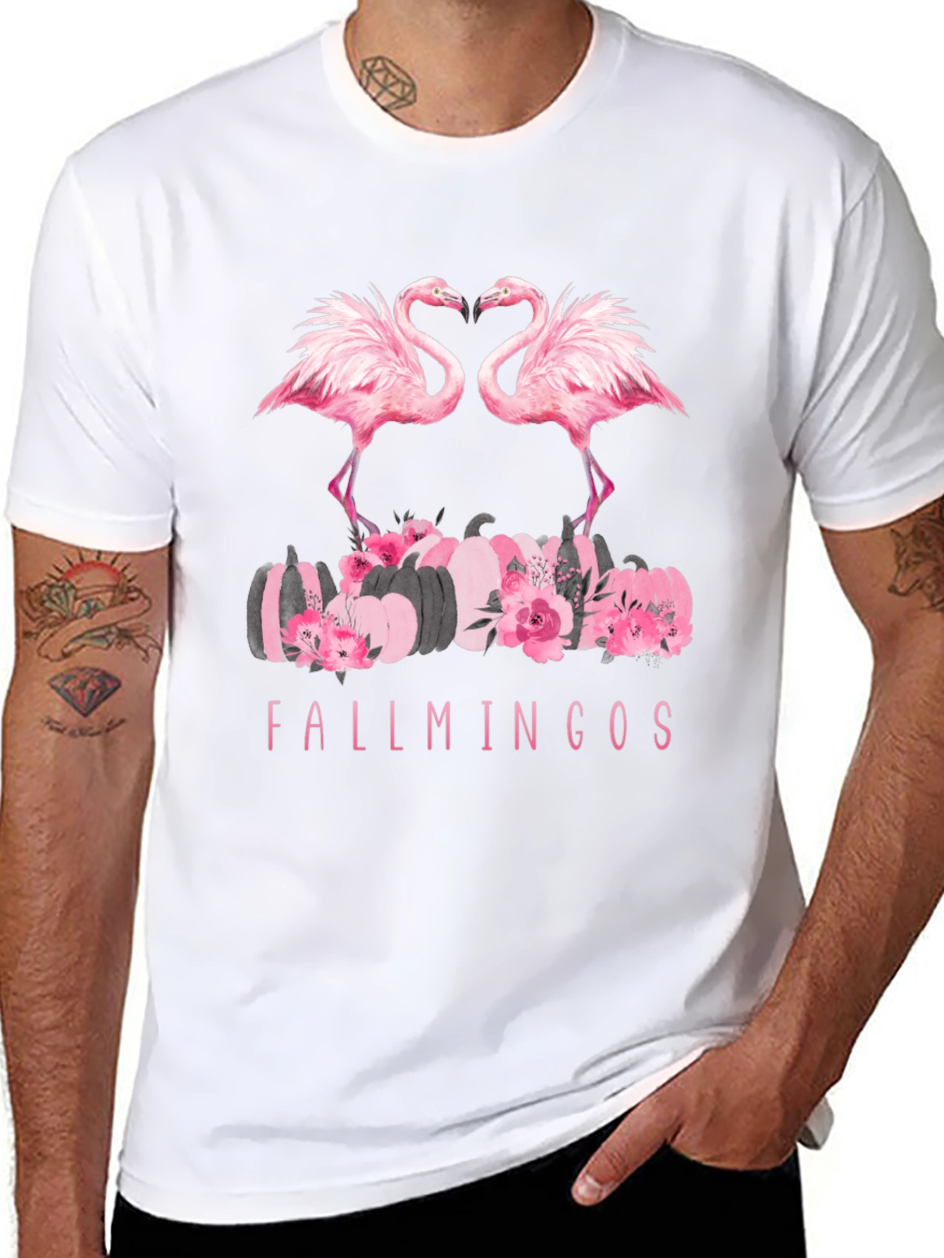 Fallmingos Black T-Shirt