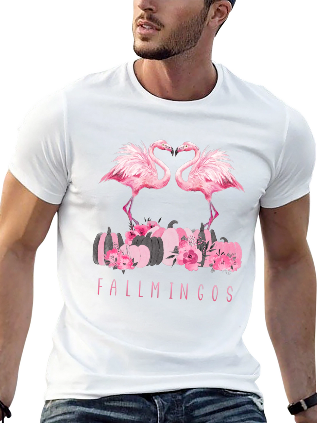 Fallmingos Black T-Shirt