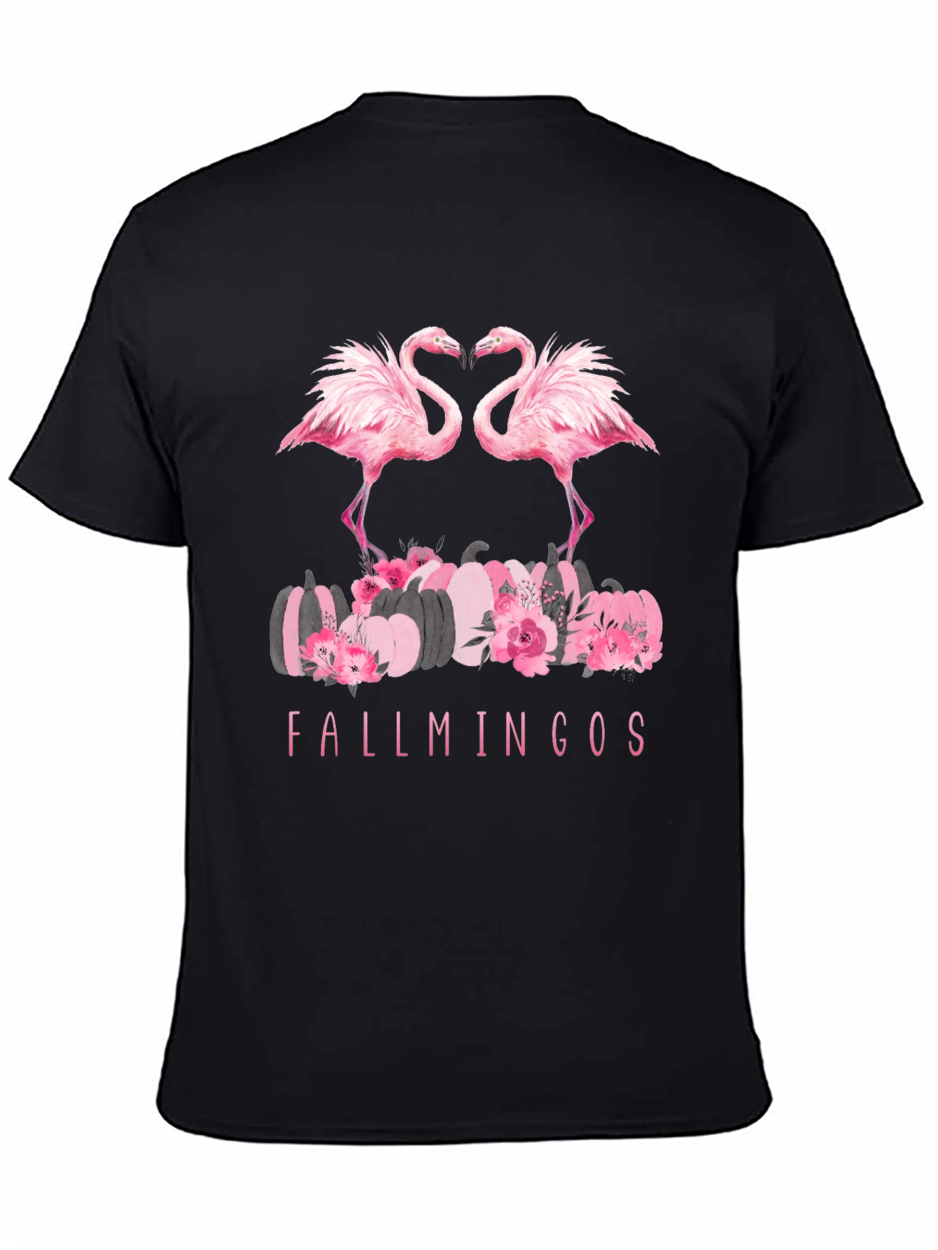 Fallmingos Black T-Shirt