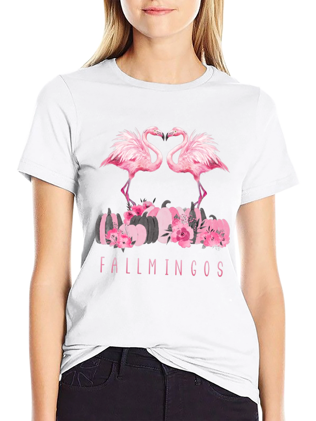 Fallmingos Black T-Shirt