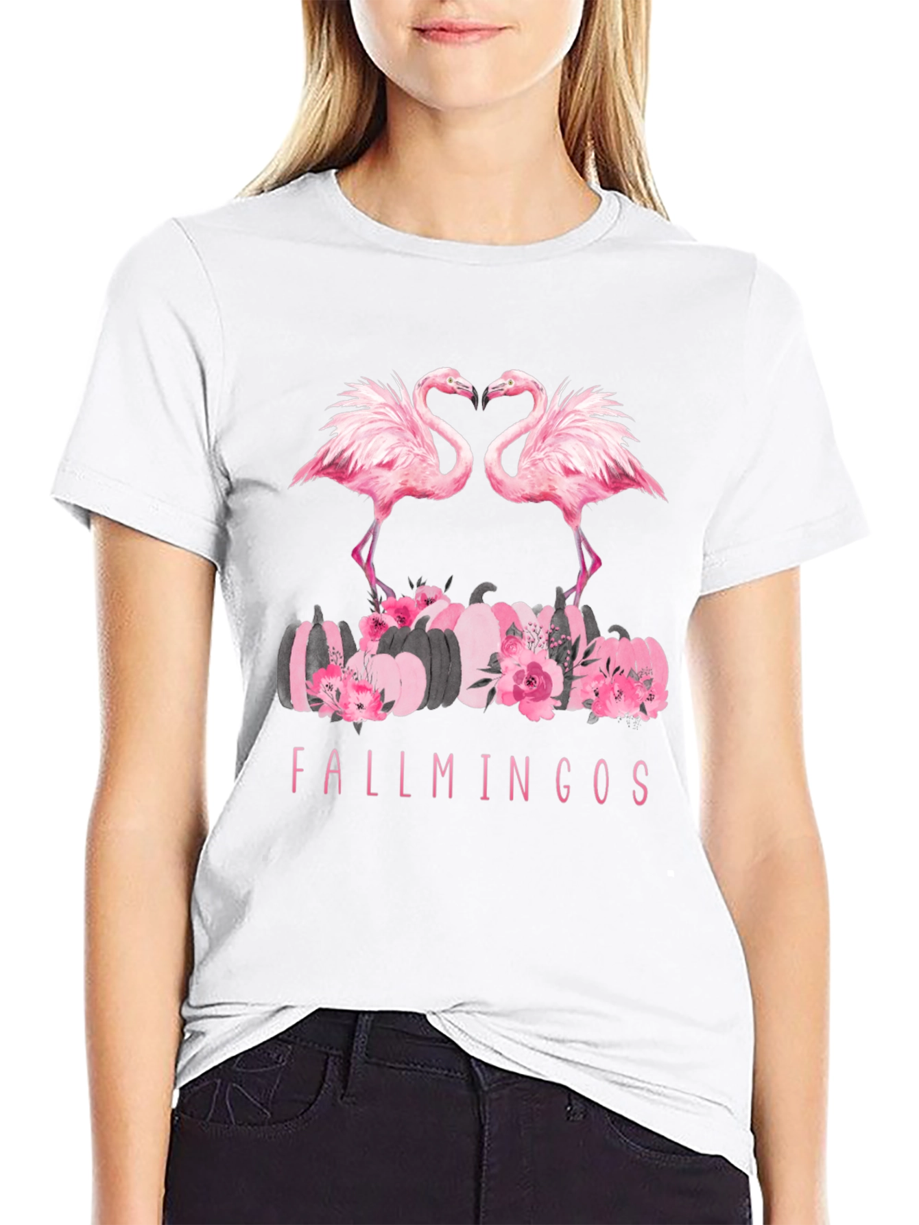 Fallmingos Black T-Shirt
