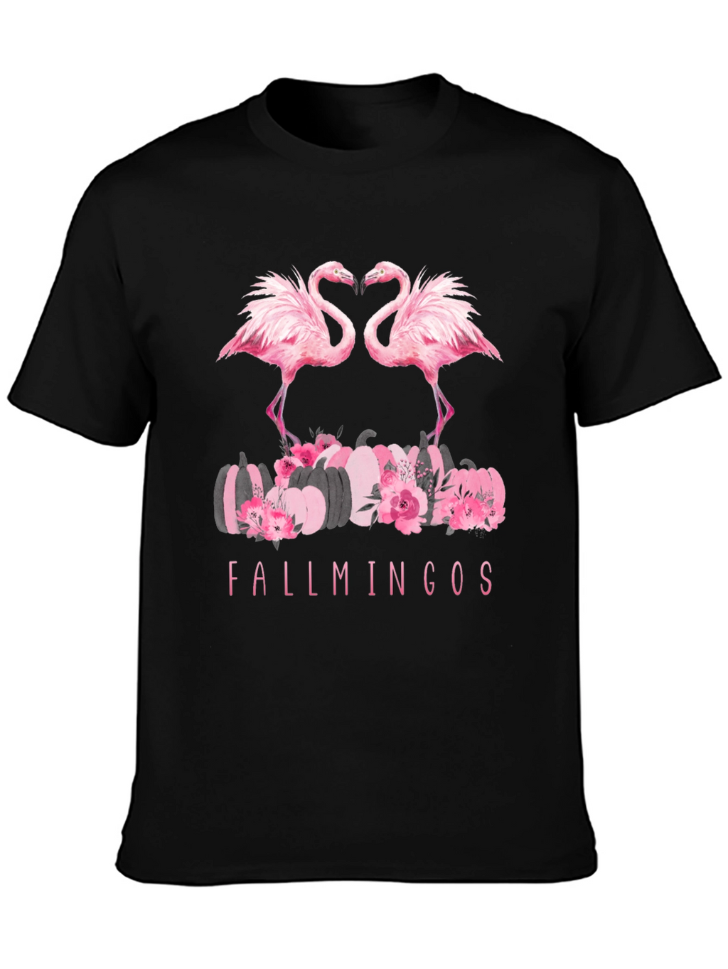 Fallmingos Black T-Shirt