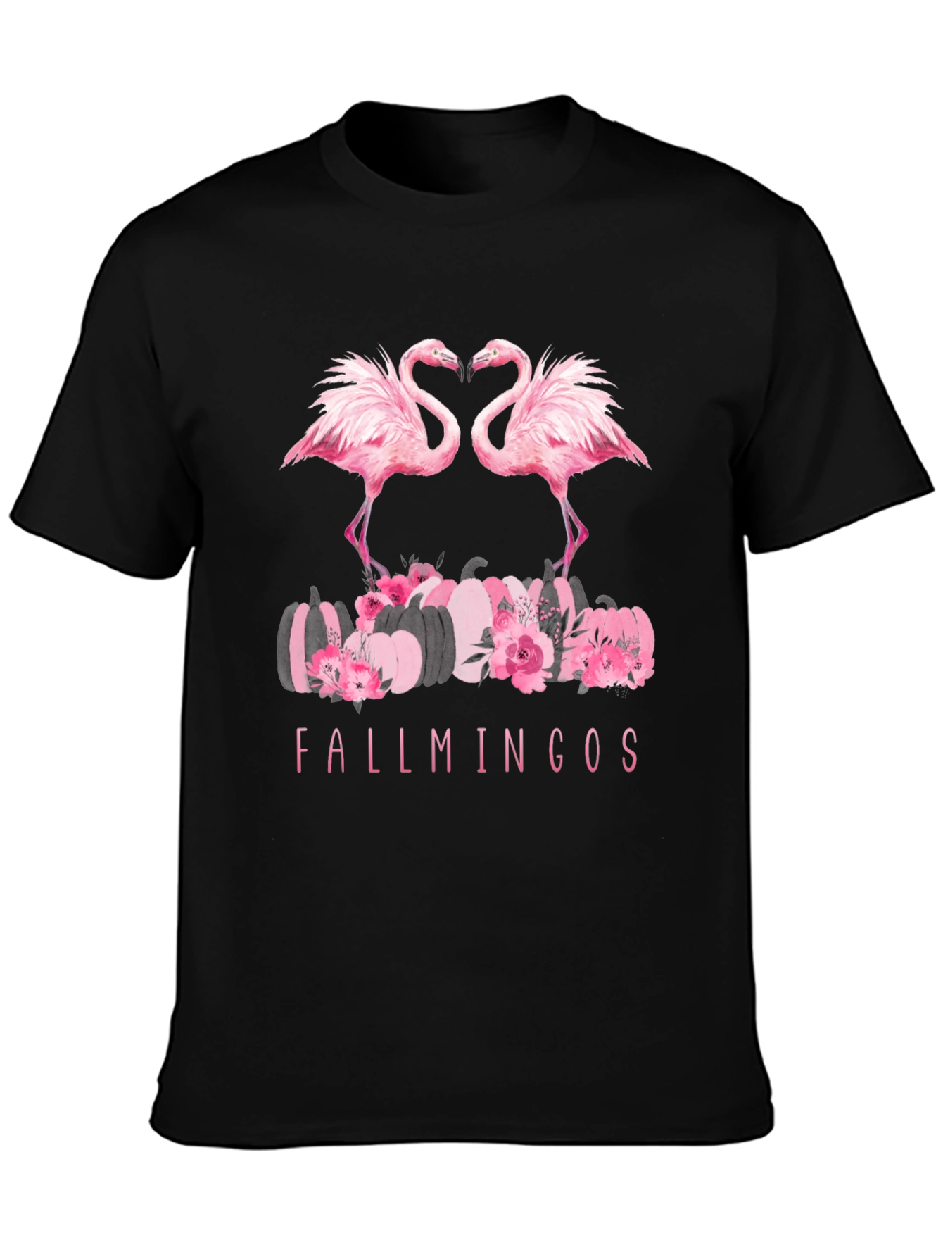 Fallmingos Black T-Shirt