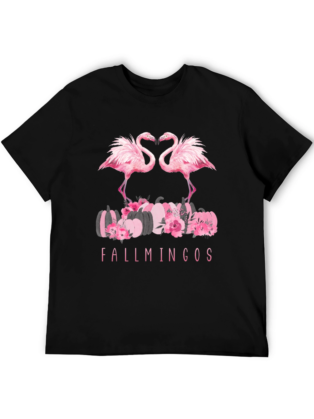 Fallmingos Black T-Shirt