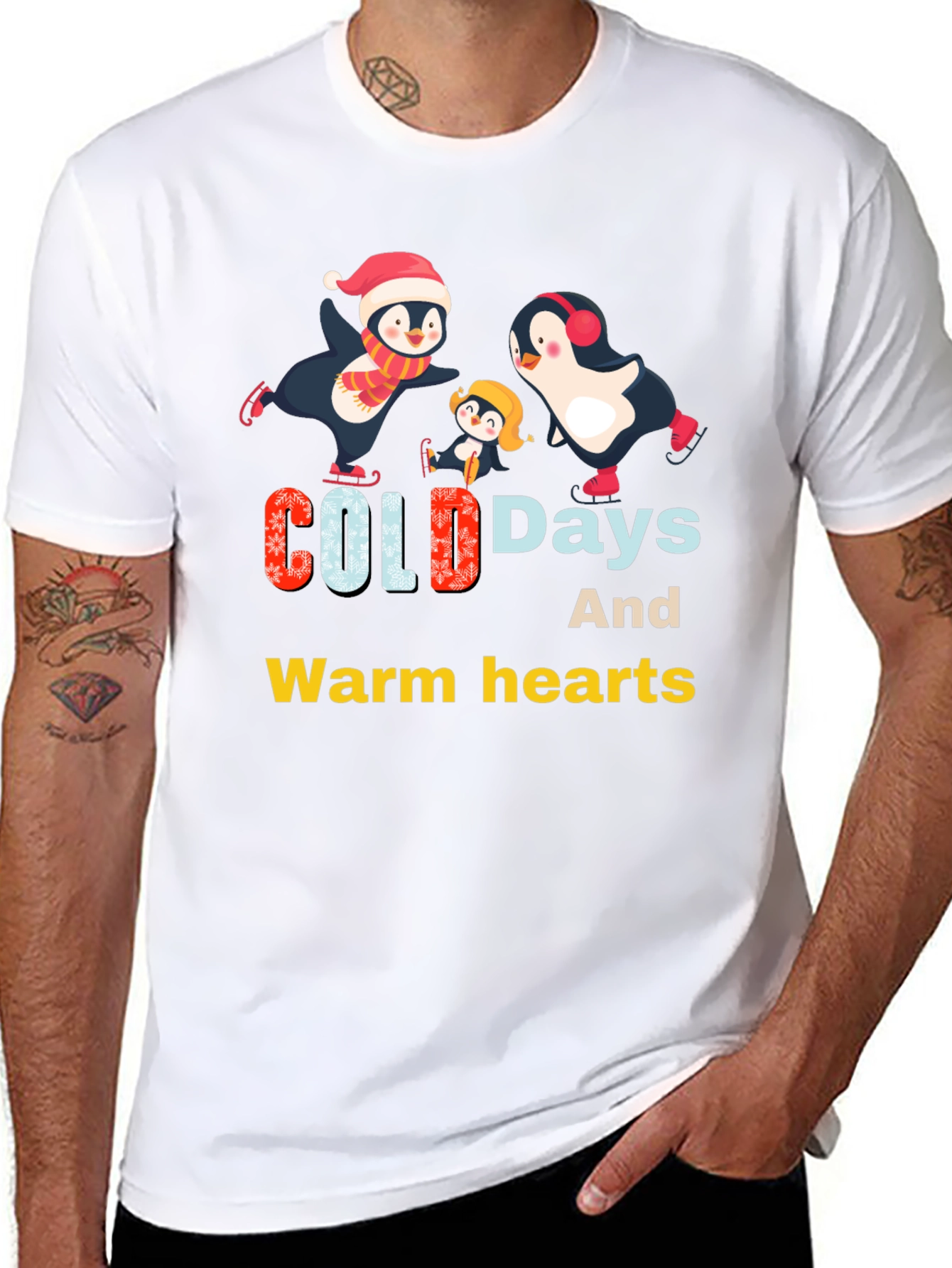 Penguin Family Winter T-Shirt