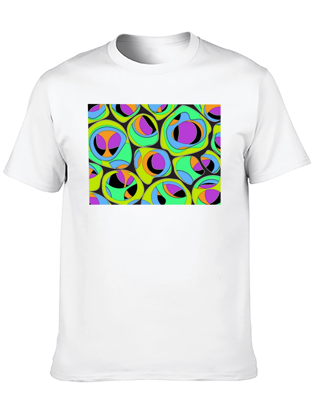 Abstract Organic Pattern Black T-Shirt