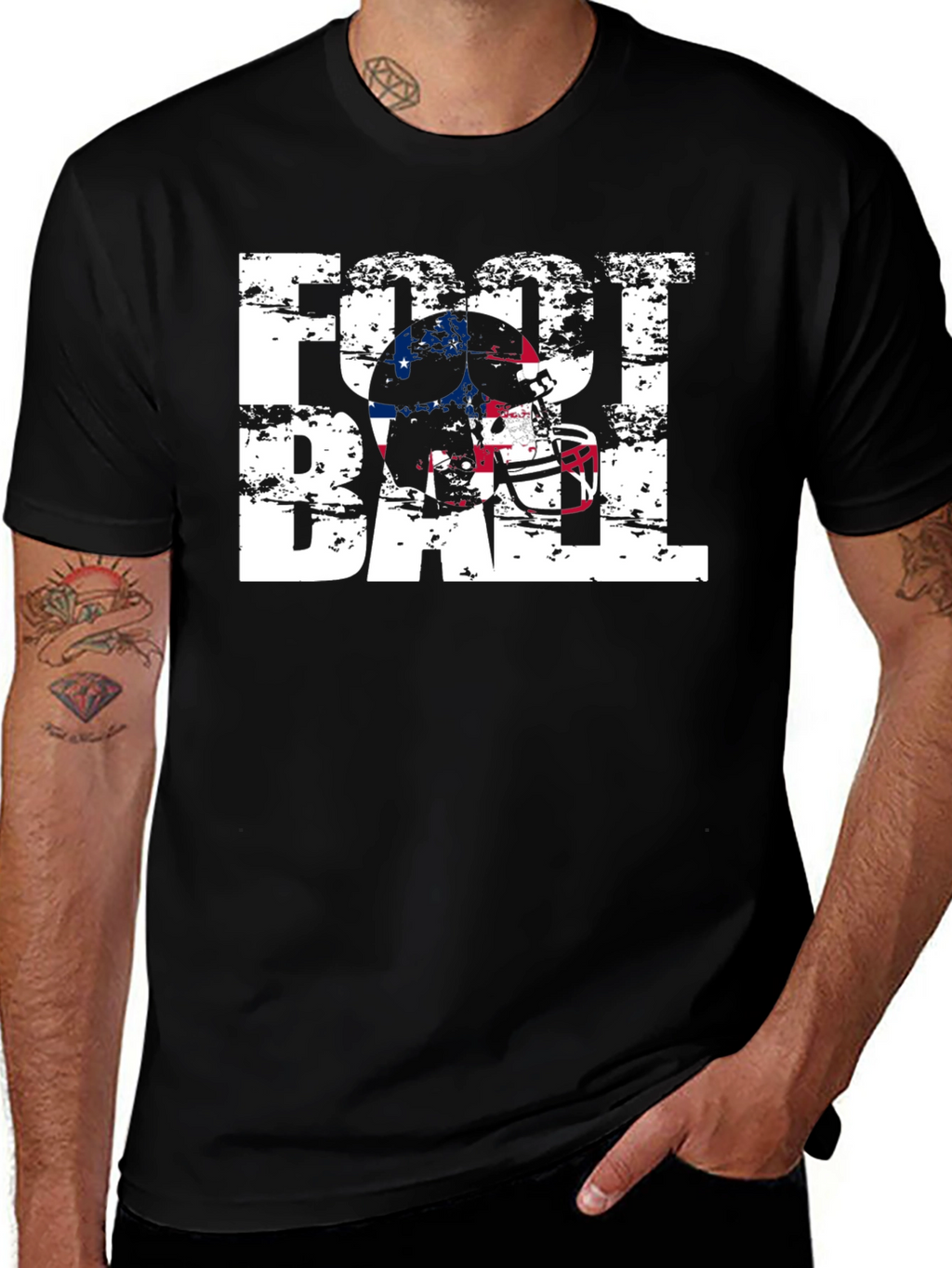 Football Helmet Graphic T-Shirt