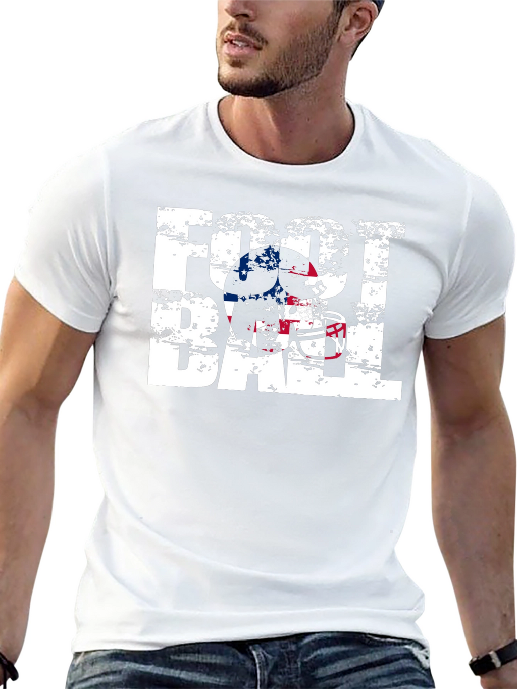 Football Helmet Graphic T-Shirt