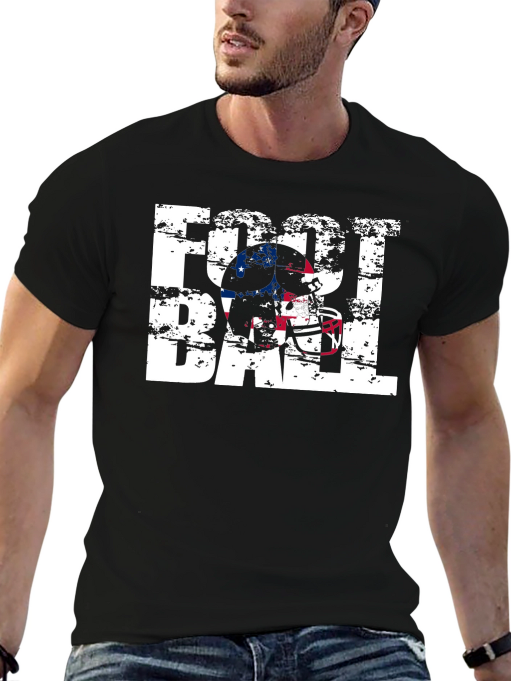 Football Helmet Graphic T-Shirt