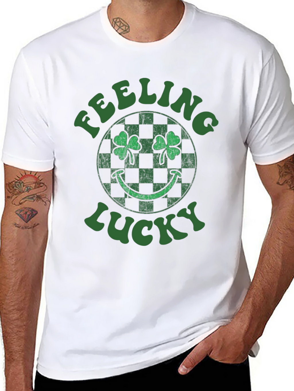 Feeling Lucky St. Patricks Day Shamrock T-Shirt