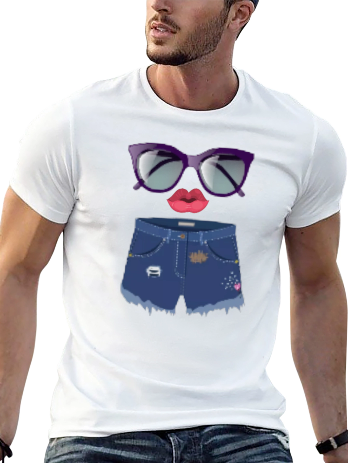 Fun Emoji Face Graphic Tee - Black