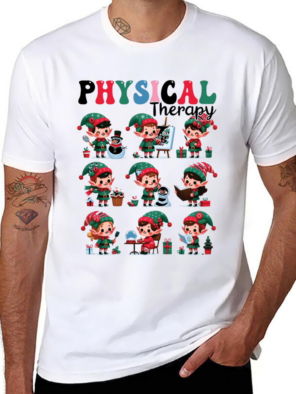 Christmas Physical Therapy Elf Tee