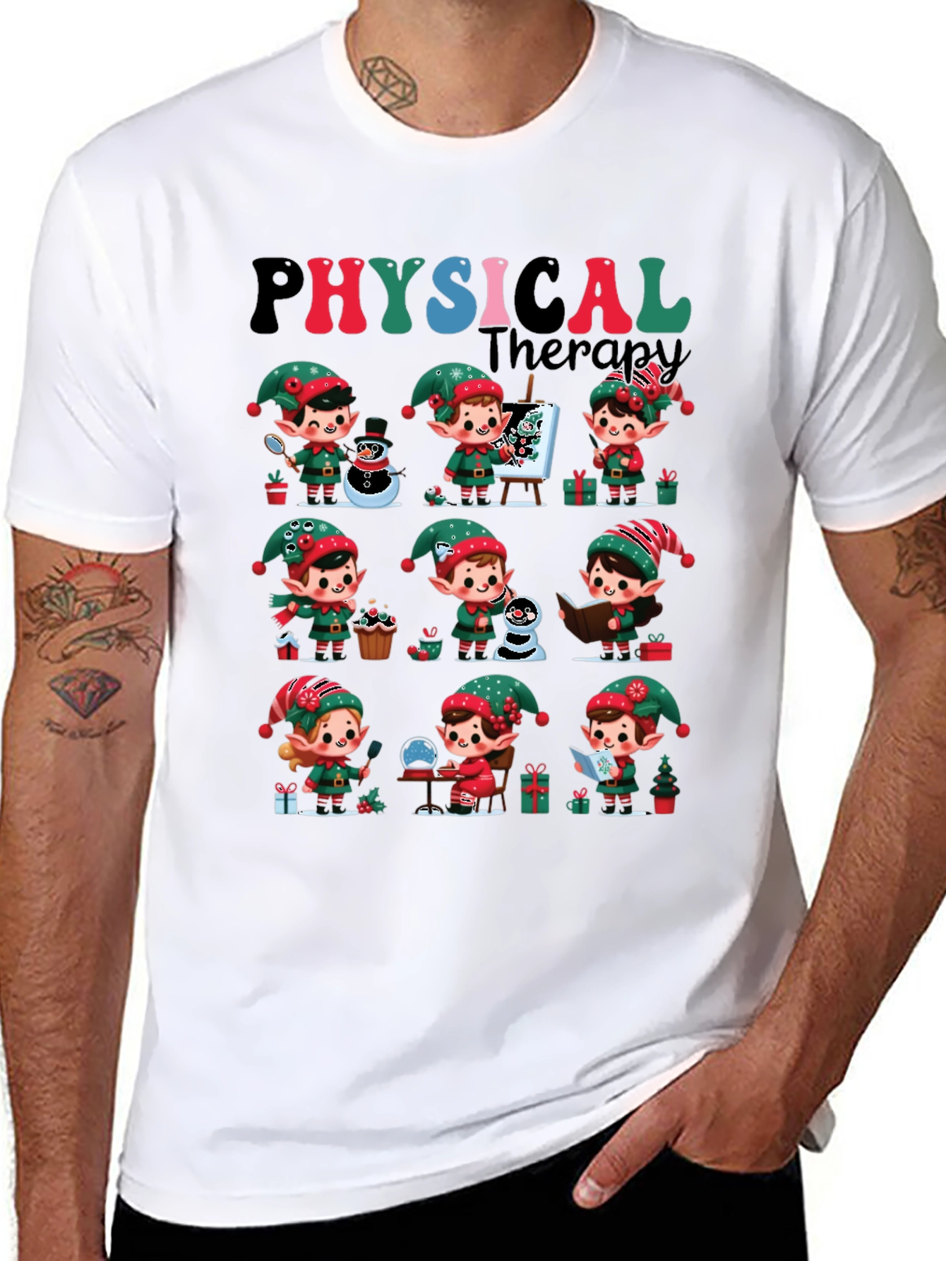 Christmas Physical Therapy Elf Tee