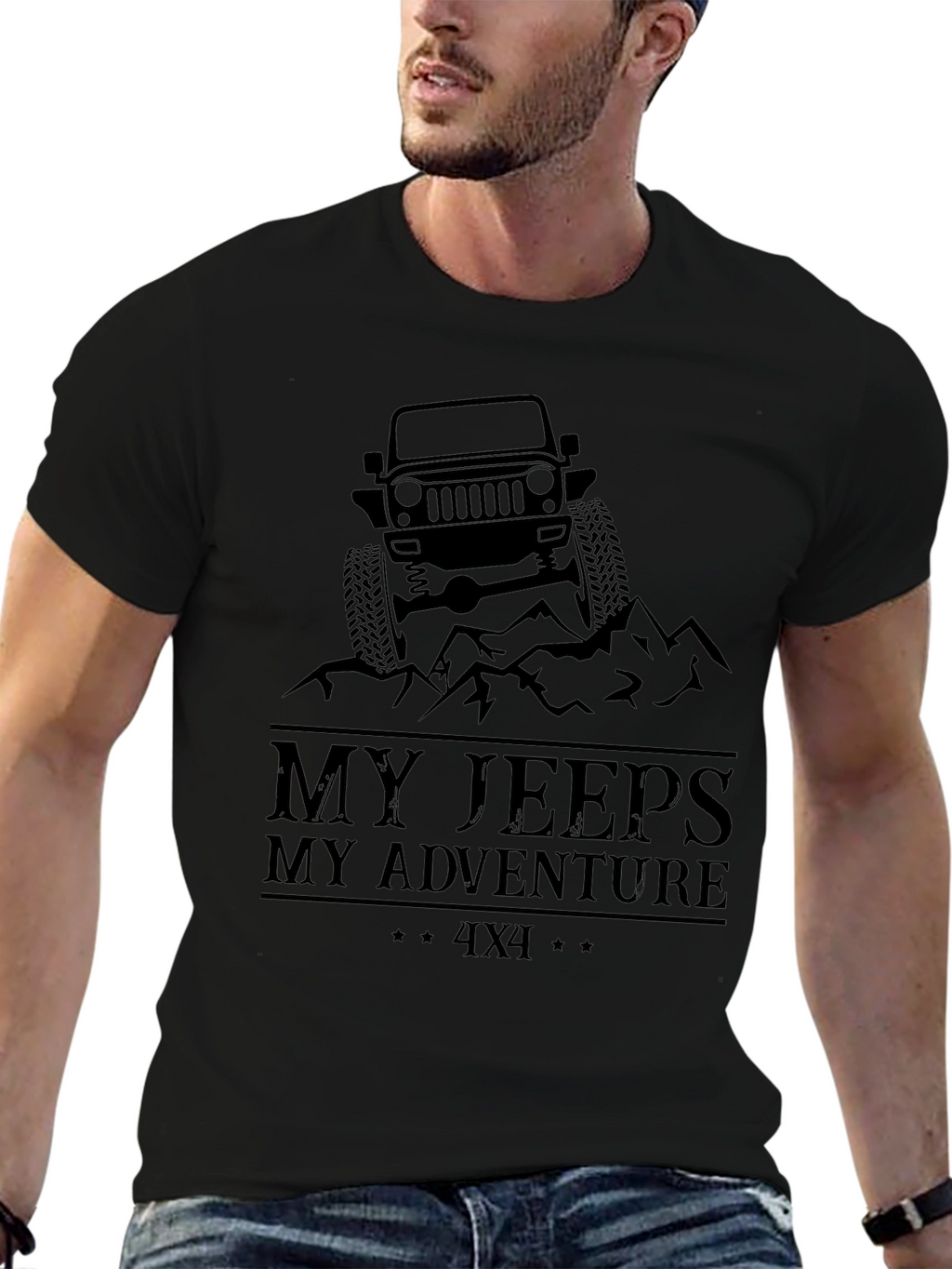 My Jeeps My Adventure Black T-Shirt