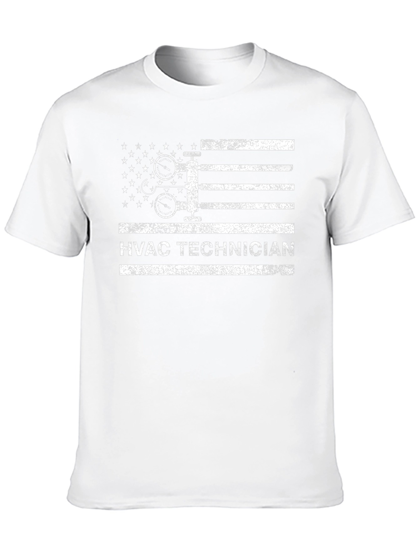 HVAC Technician American Flag Graphic T-Shirt