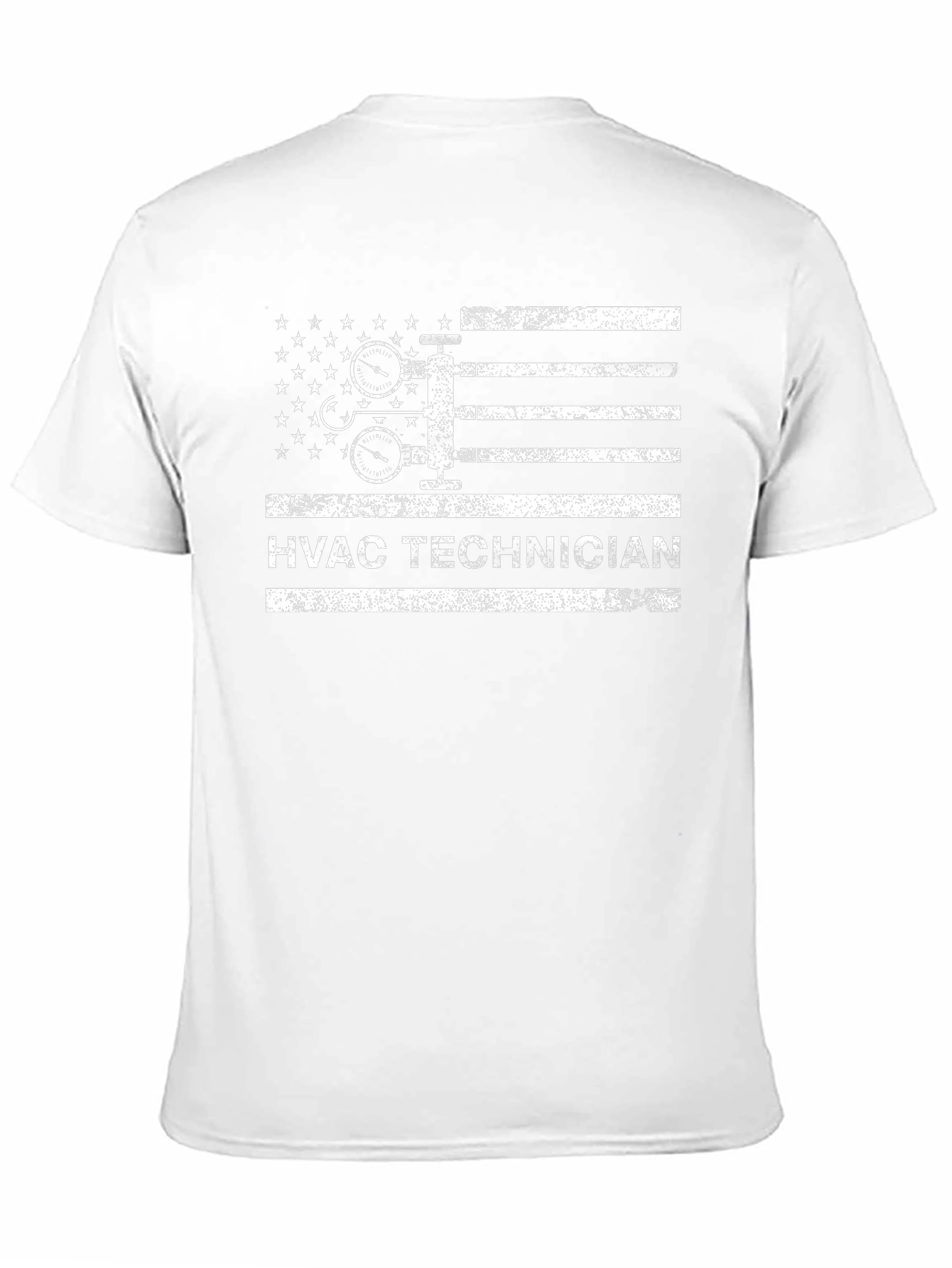 HVAC Technician American Flag Graphic T-Shirt