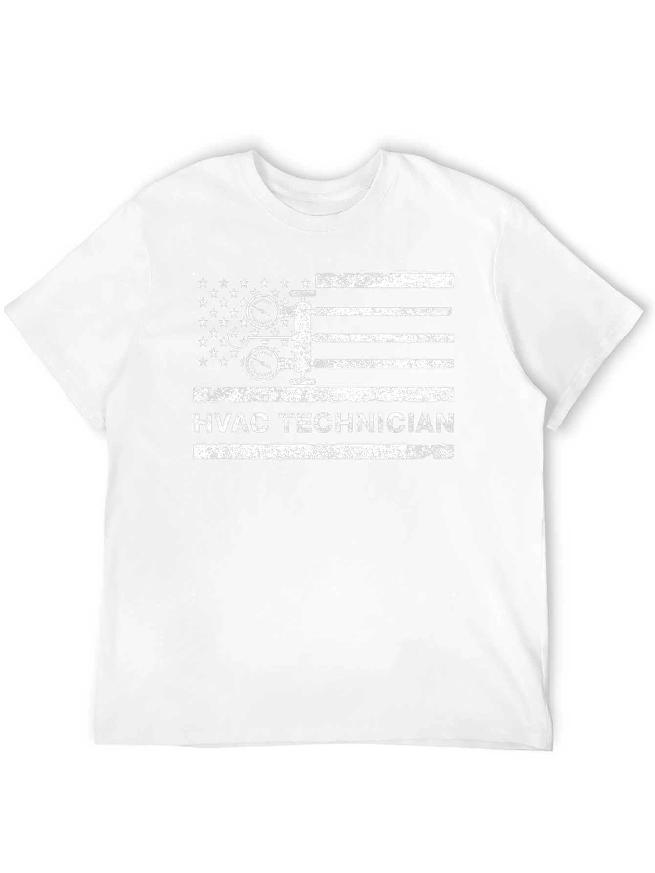 HVAC Technician American Flag Graphic T-Shirt