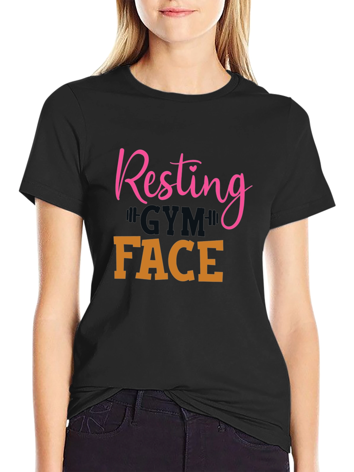 Resting Gym Face Graphic Tee - Workout Apparel