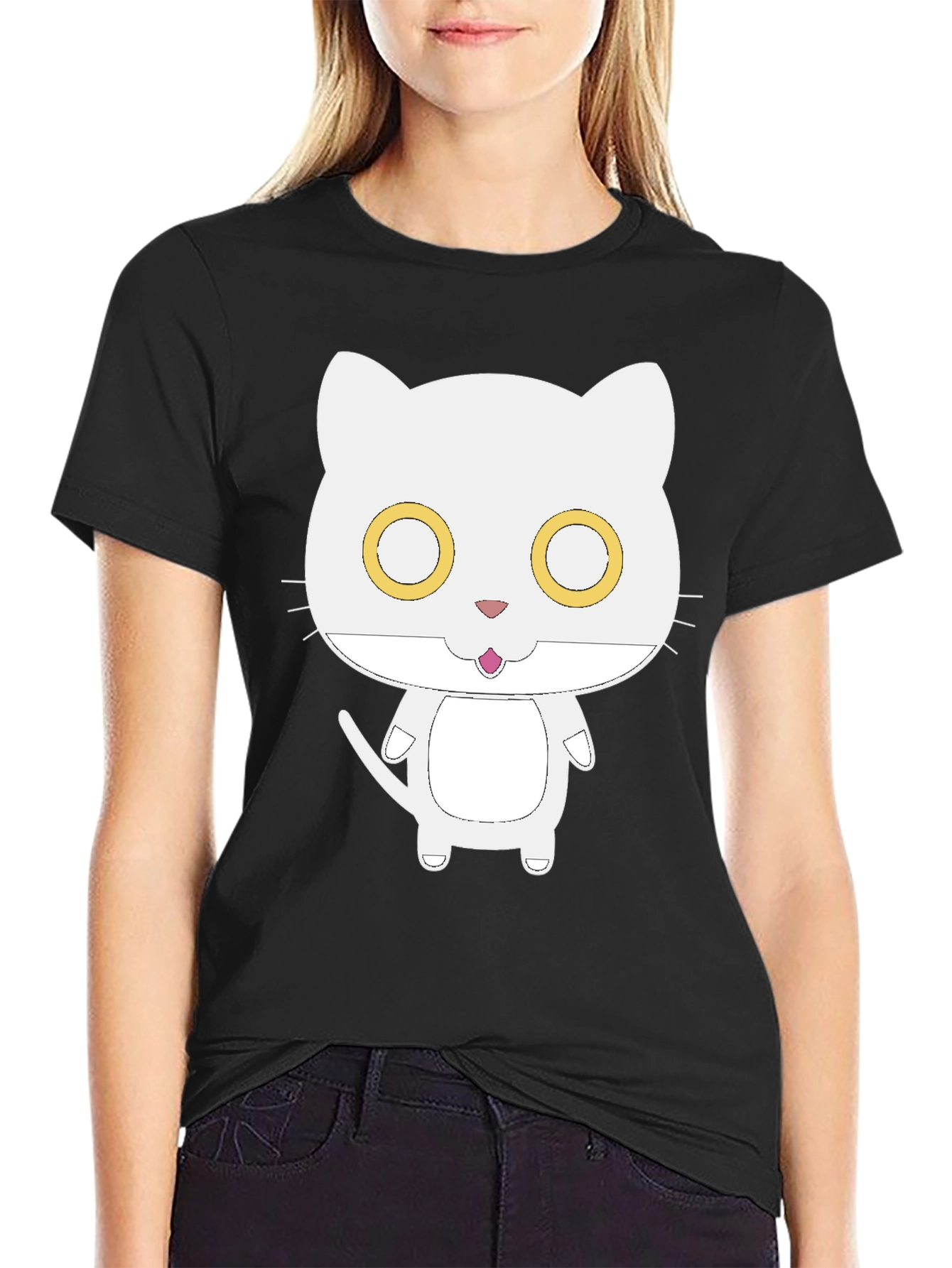 Cute Cat Graphic T-Shirt - Soft Cotton Tee