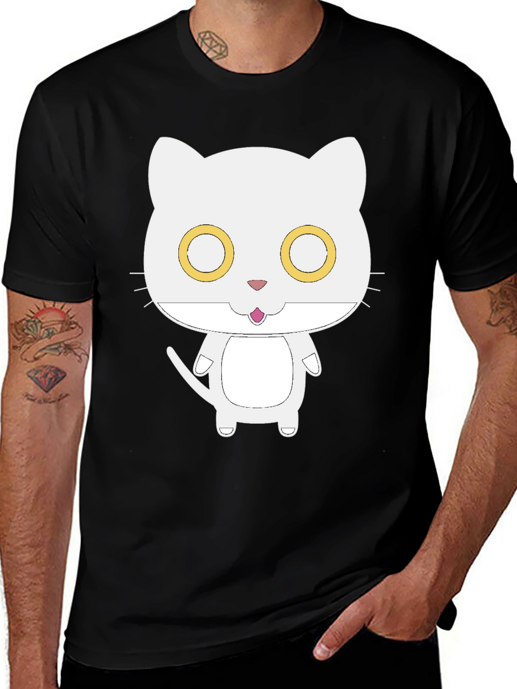 Cute Cat Graphic T-Shirt - Soft Cotton Tee