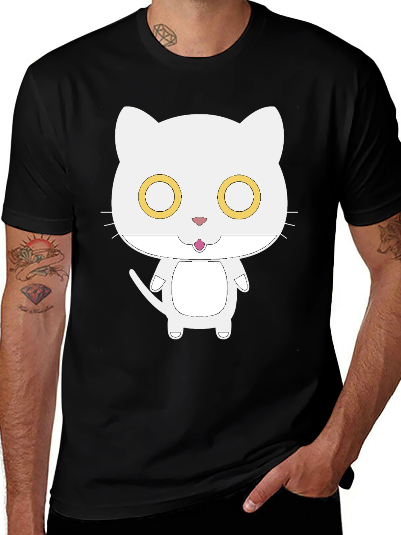 Cute Cat Graphic T-Shirt - Soft Cotton Tee