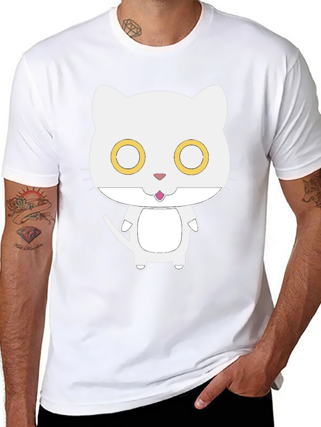 Cute Cat Graphic T-Shirt - Soft Cotton Tee