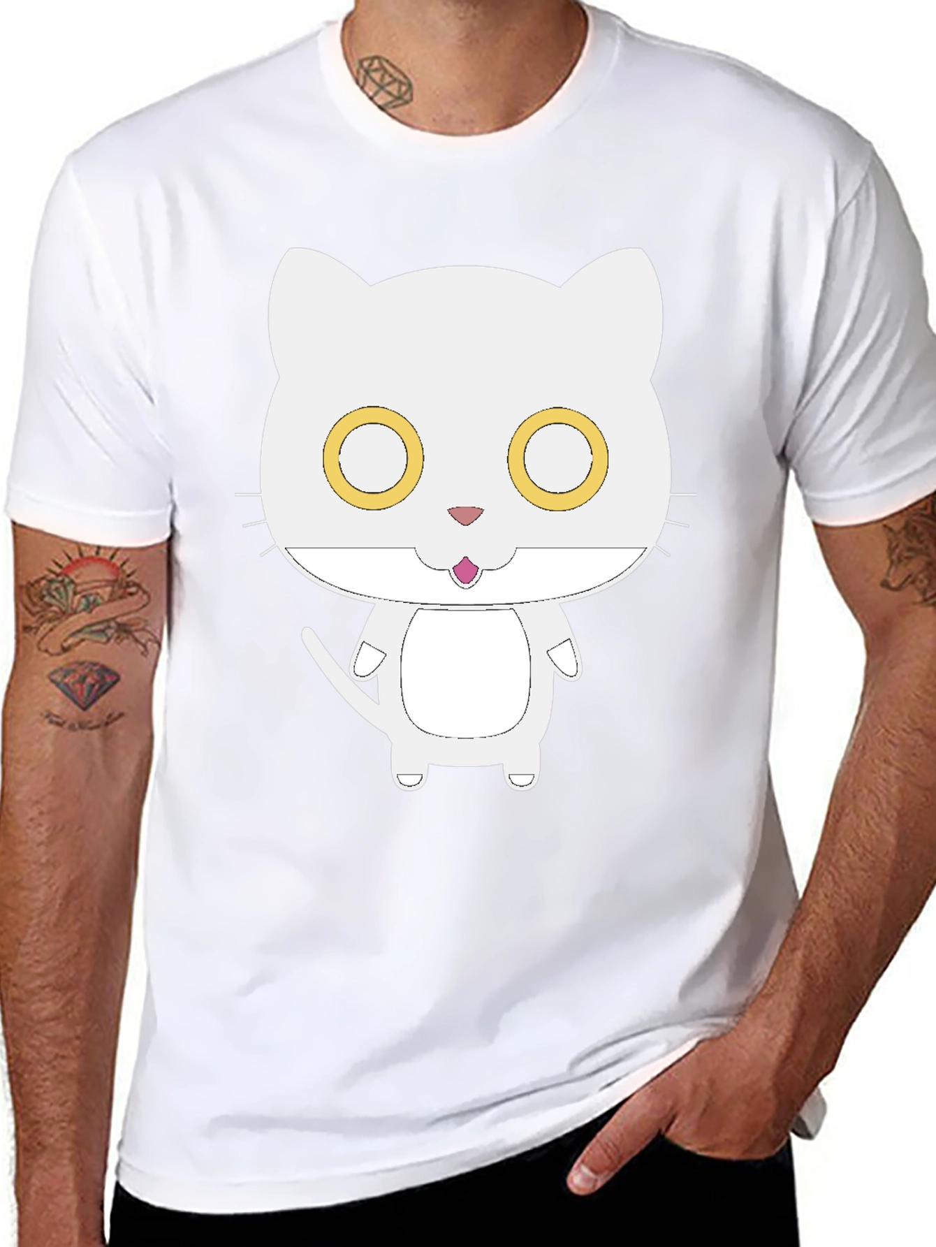 Cute Cat Graphic T-Shirt - Soft Cotton Tee